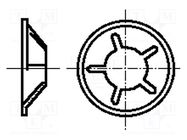 Protecting washer; spring steel; 1mm; BN 833 BOSSARD