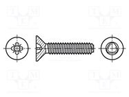 Screw; 2.5x10; Head: countersunk; Pozidriv; PZ1; steel; zinc BOSSARD