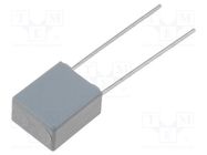 Capacitor: polyester; 100nF; 40VAC; 63VDC; 5mm; ±10%; 7.2x2.5x6.5mm VISHAY