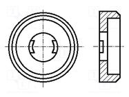 Washer; round,specialist; M5; D=12.7mm; h=3.4mm; polyamide BOSSARD