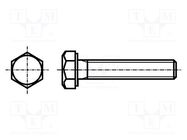 Screw; M6x8; 1; Head: hexagonal; brass; without coating; DIN 933 BOSSARD