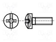 Screw; M2x5; 0.4; Head: button; Phillips,slotted; 0,5mm,PH1; steel BOSSARD