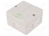 Enclosure: junction box; X: 80mm; Y: 80mm; Z: 52mm; polystyrene; IP65 SPELSBERG