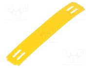 Identification tags; 11mm; 65mm; yellow; -40÷90°C 