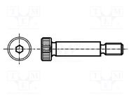 Shoulder screw; A2 stainless steel; M10; 1.5; Thread len: 16mm ELESA+GANTER