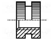 Threaded insert; brass; without coating; M5; BN 1036; L: 5mm BOSSARD