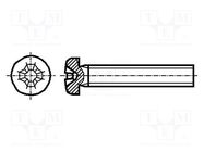 Screw; M3x6; 0.5; Head: cheese head; Phillips; PH2; ISO 7048 BOSSARD