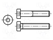 Screw; M3x10; 0.5; Head: cheese head; hex key; HEX 2mm; DIN 7984 BOSSARD