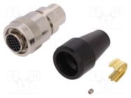 Connector: circular; plug; HR22; female; PIN: 20; w/o contacts; 2A HIROSE