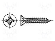 Screw; 2.2x4.5; Head: countersunk; Phillips; PH1; steel; zinc BOSSARD