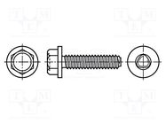 Screw; 4x16; Head: hexagonal; none; 7mm; hardened steel; zinc BOSSARD