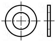 Washer; round; M2,5; D=6mm; h=0.5mm; pressboard; BN 1077 BOSSARD