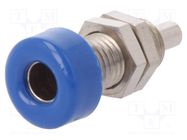 Connector: 4mm banana; socket; 32A; 33VAC; 70VDC; blue; -25÷90°C SCHÜTZINGER