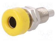 Connector: 4mm banana; socket; 32A; 33VAC; 70VDC; yellow; -25÷90°C SCHÜTZINGER