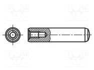 Cylindrical stud; steel; BN 1970; Ø: 6mm; L: 60mm; DIN 7979 BOSSARD