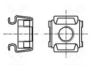 Nut; cage; M5; A2 stainless steel; BN 3307 BOSSARD