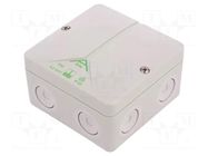 Enclosure: junction box; X: 93mm; Y: 93mm; Z: 55mm; polystyrene; IP65 SPELSBERG