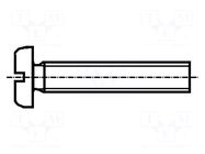 Screw; M4x20; 0.7; Head: cheese head; slotted; polyamide; DIN 85A BOSSARD
