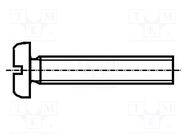 Screw; M3x10; 0.5; Head: cheese head; slotted; polyamide; DIN 85A BOSSARD