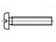 Screw; M4x25; 0.7; Head: cheese head; slotted; polyamide; DIN 85A BOSSARD