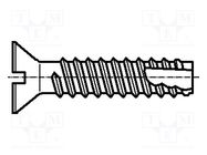 Screw; 2.9x6.5; Head: countersunk; slotted; 0,8mm; hardened steel BOSSARD