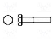 Screw; M12x75; 1.75; Head: hexagonal; A2 stainless steel; DIN 931 BOSSARD