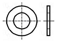 Washer; round; M10; D=20mm; h=2mm; pressboard; DIN 125A; BN 1076 BOSSARD