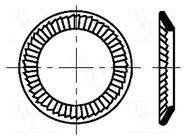 Washer; conical; M3; D=5.5mm; h=0.95mm; A2 stainless steel BOSSARD