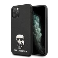 Karl Lagerfeld KLHCN65IKFBMBK iPhone 11 Pro Max hardcase czarny/black Saffiano Ikonik Metal, Karl Lagerfeld