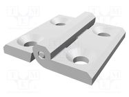 Hinge; Width: 30mm; technopolymer PA; white; H: 30mm ELESA+GANTER