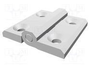 Hinge; Width: 50mm; technopolymer PA; white; H: 50mm ELESA+GANTER