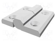 Hinge; Width: 60mm; technopolymer PA; H: 60mm; right; Ø: 6mm ELESA+GANTER