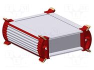 Enclosure: with panel; CC; X: 10.3mm; Y: 160mm; Z: 50mm; aluminium FISCHER ELEKTRONIK