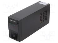 Power supply: UPS; 360W; 600VA; 90x320x142mm; No.of out.sockets: 3 QOLTEC