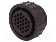 Connector: circular; plug; female; PIN: 24; w/o contacts; for cable TE Connectivity