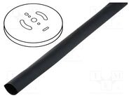 Heat shrink sleeve; glued; 2: 1; 1.6mm; black; polyolefine; reel CYG/KTG