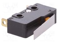 Microswitch SNAP ACTION; 5A/125VAC; with lever; SPST-NC; Pos: 2 OMRON Electronic Components