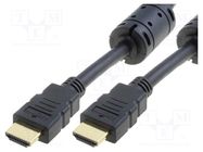 Cable; HDMI 1.4; HDMI plug,both sides; PVC; Len: 3m; black; 30AWG VCOM