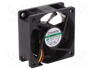 Fan: DC; axial; 24VDC; 60x60x25mm; 45.63m3/h; 27dBA; Vapo; 5200rpm SUNON