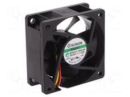 Fan: DC; axial; 24VDC; 60x60x25mm; 39.72m3/h; 27dBA; Vapo; 4500rpm SUNON