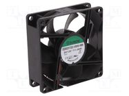 Fan: DC; axial; 12VDC; 80x80x25mm; 55.77m3/h; 28dBA; slide; 24AWG SUNON