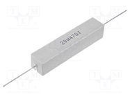 Resistor: wire-wound; cement; THT; 100mΩ; 20W; ±5%; 13x13x60mm SR PASSIVES