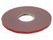 Tape: fixing; W: 12mm; L: 33m; Thk: 1.1mm; acrylic; grey; max.230°C 3M