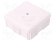 Enclosure: junction box; X: 86mm; Y: 86mm; Z: 39mm; wall mount; IP55 ELEKTRO-PLAST NASIELSK