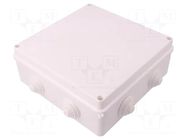 Enclosure: junction box; X: 196mm; Y: 196mm; Z: 78mm; wall mount ELEKTRO-PLAST NASIELSK