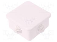 Enclosure: junction box; X: 90mm; Y: 90mm; Z: 50mm; wall mount; IP55 ELEKTRO-PLAST NASIELSK