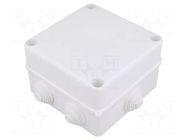 Enclosure: junction box; X: 133mm; Y: 133mm; Z: 83mm; IP55; white ELEKTRO-PLAST NASIELSK