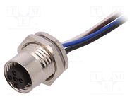 Connector: M12; socket; PIN: 4; female; A code-DeviceNet / CANopen TE Connectivity