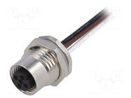 Connector: M12; socket; PIN: 5; female; 60V; straight; IP67; cables TE Connectivity
