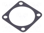 Socket gasket; flange (4 holes); size 22; 97,MS/DS AMPHENOL